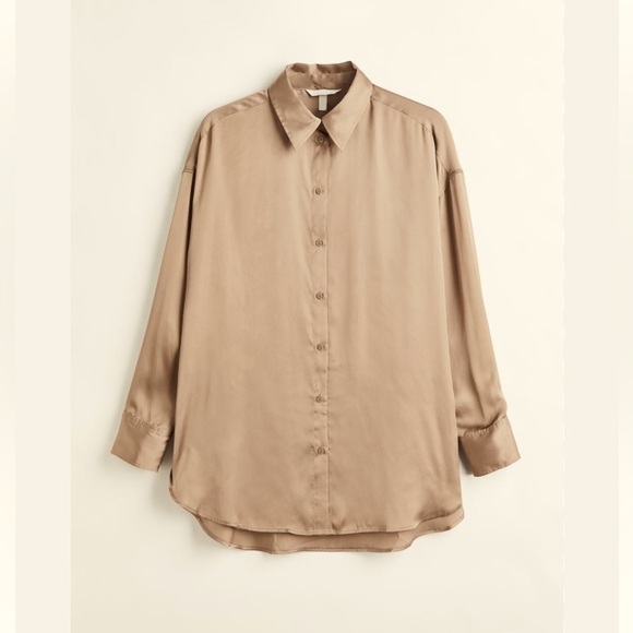 Gap Long Sleeves Button Down Shirt Tan Color Size M - Picture 1 of 11